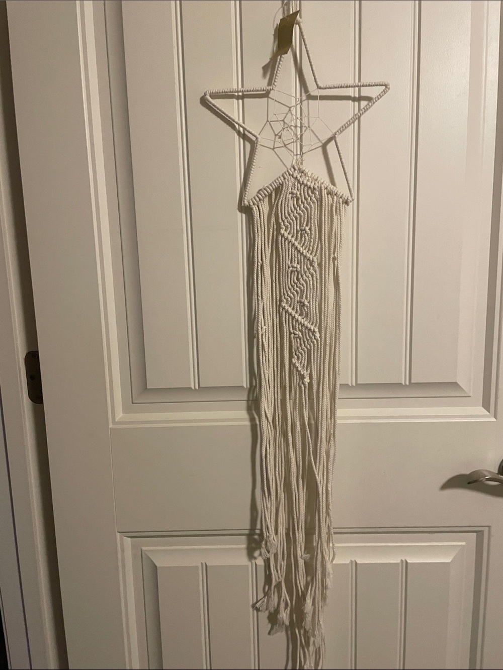 Bohemian Star Macrame Wall Hanging - White
